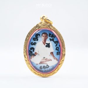 阿赞代邦斌/婆代 蓝背景Locket *亲签 (意大利金壳)